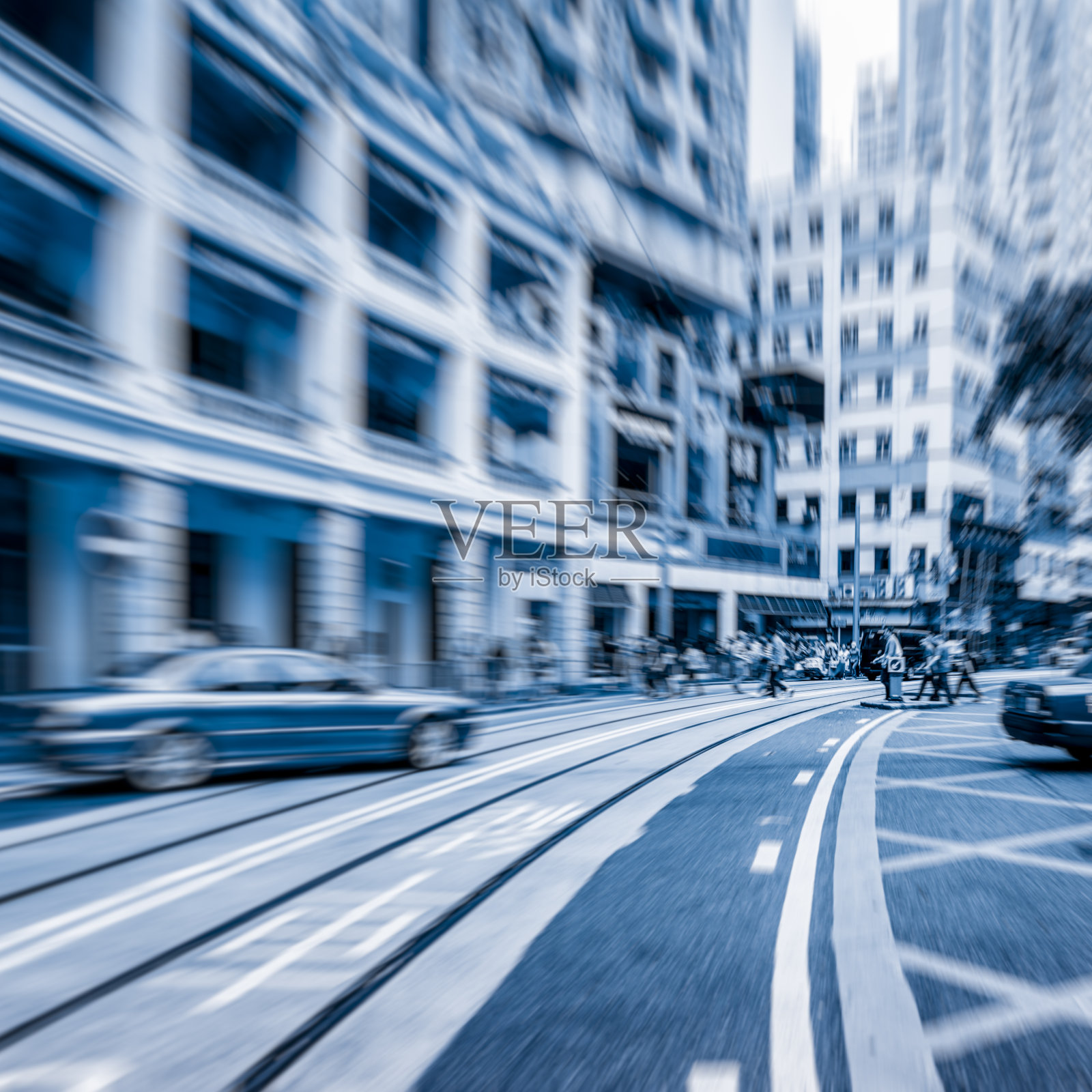 中国香港市区街道上的交通状况照片摄影图片