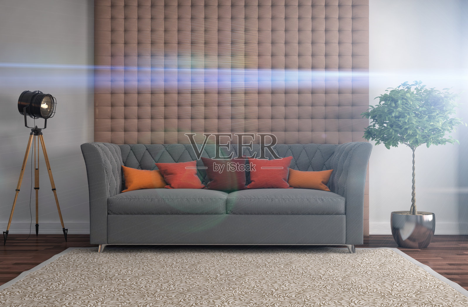 室内用沙发。三维演示照片摄影图片