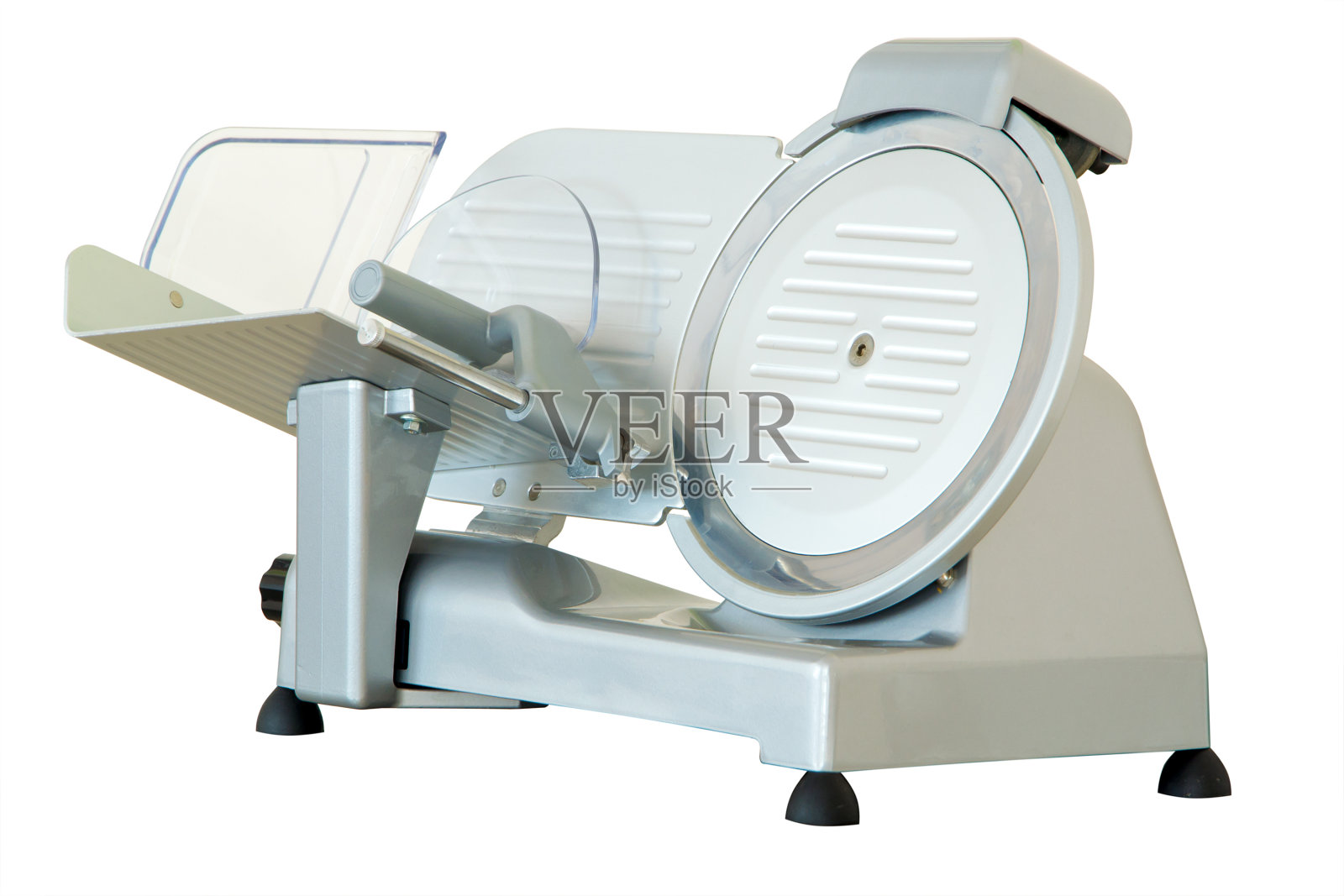 切肉或香肠的工业机器照片摄影图片