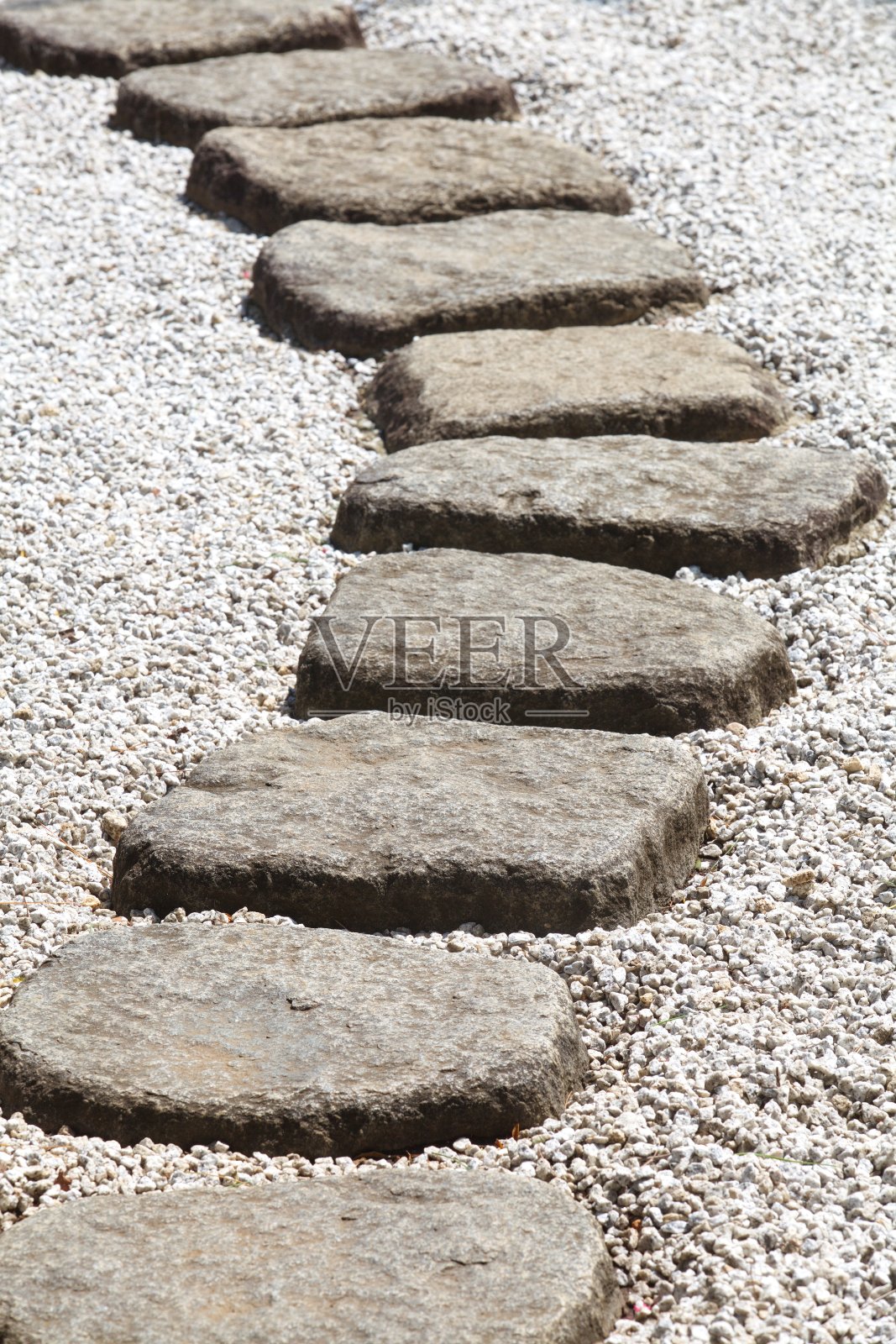 日式花园中的禅宗石路照片摄影图片