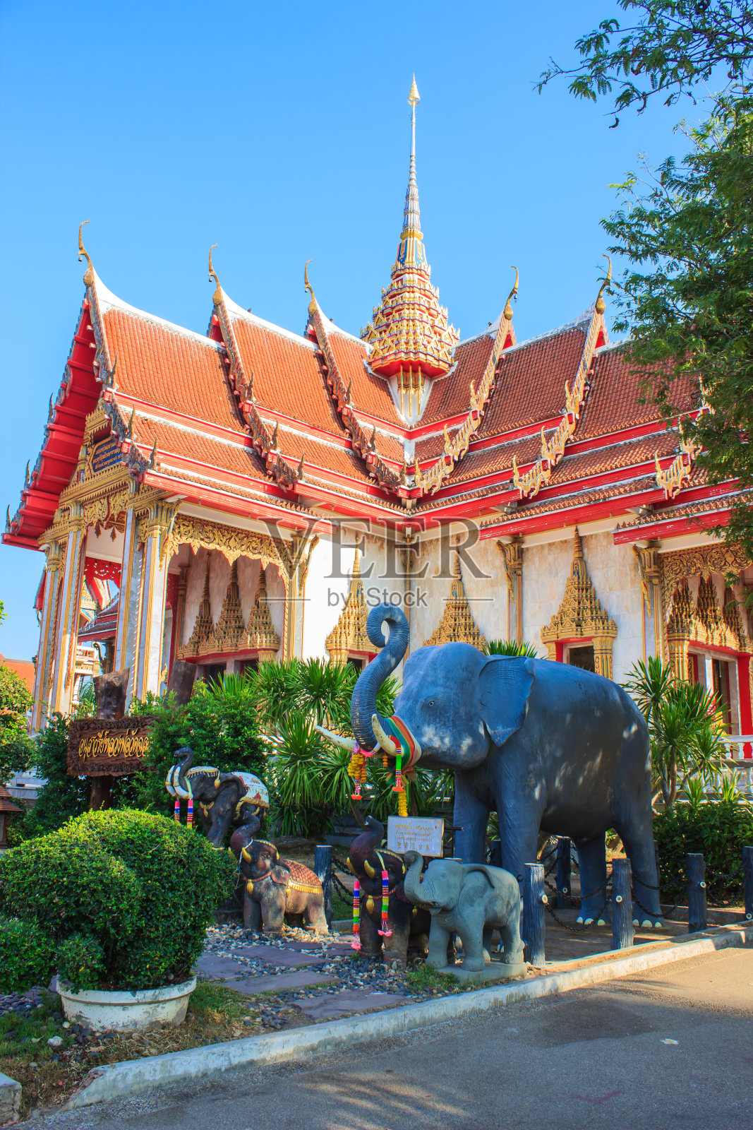 泰国普吉岛查隆大理石寺庙照片摄影图片