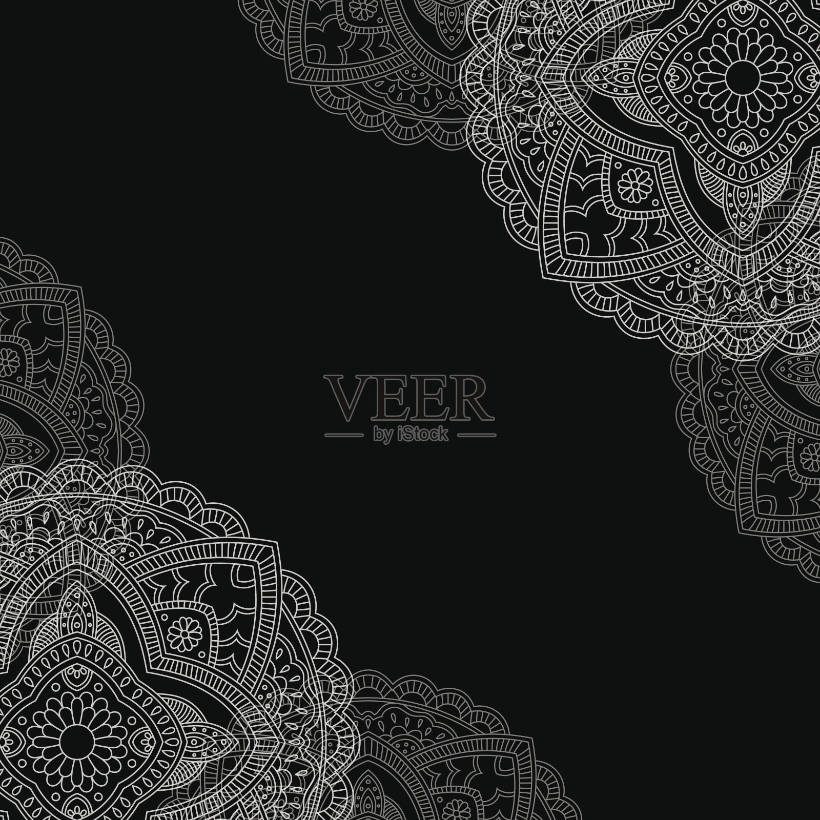 带有圆形装饰的横幅。插画图片素材