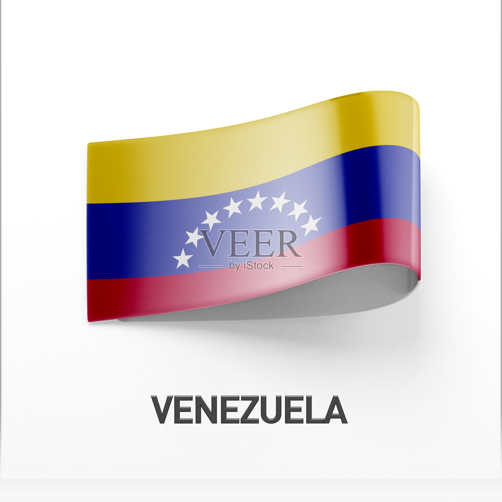 委内瑞拉国旗图标照片摄影图片