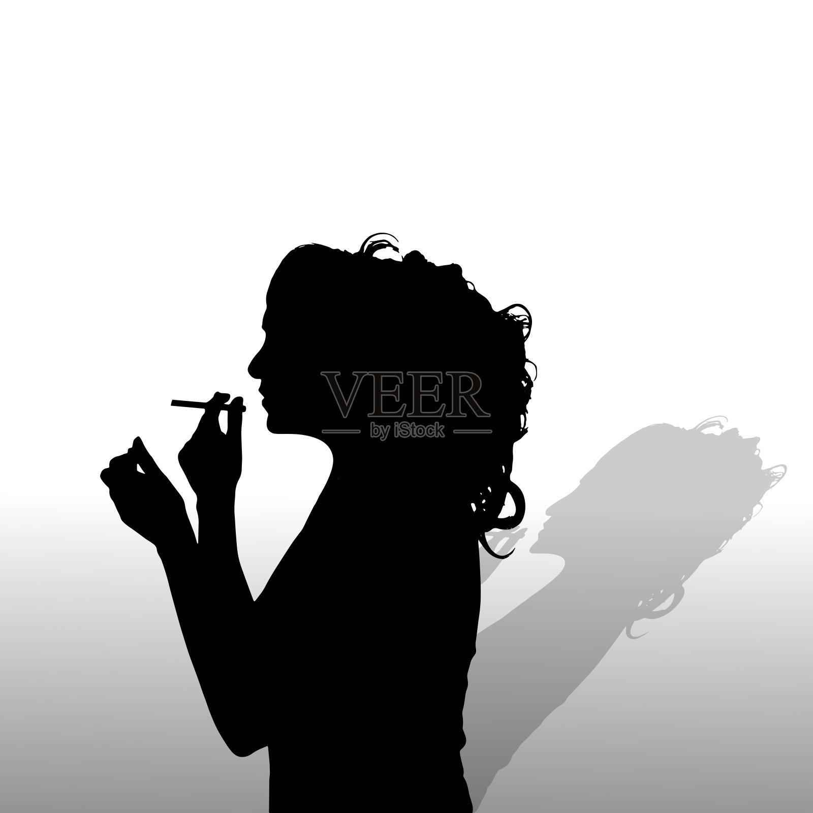 一个女人的剪影。照片摄影图片