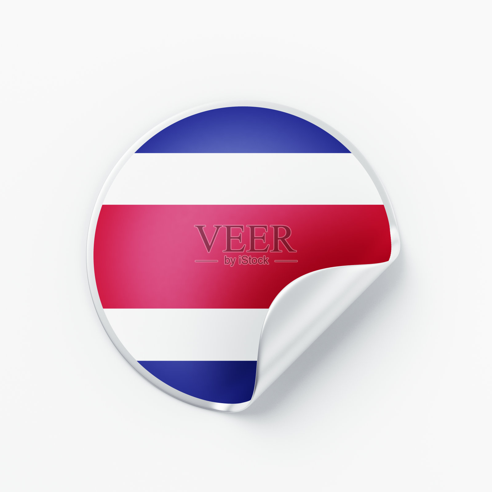 哥斯达黎加国旗图标照片摄影图片