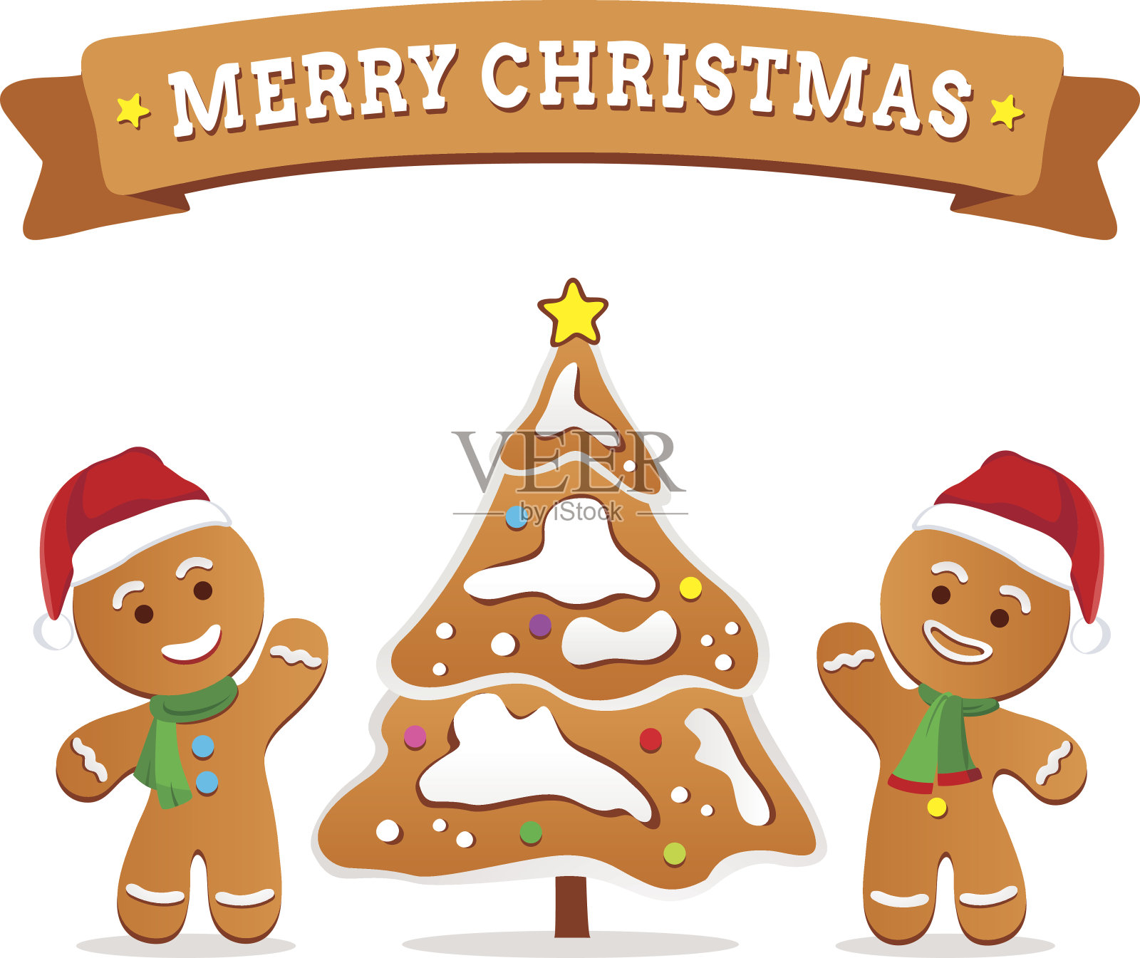 姜饼人插画图片素材