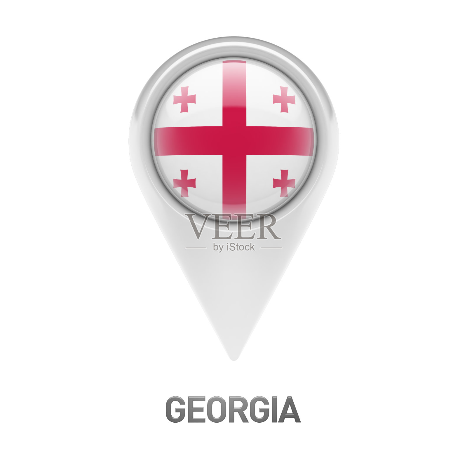 格鲁吉亚国旗图标照片摄影图片