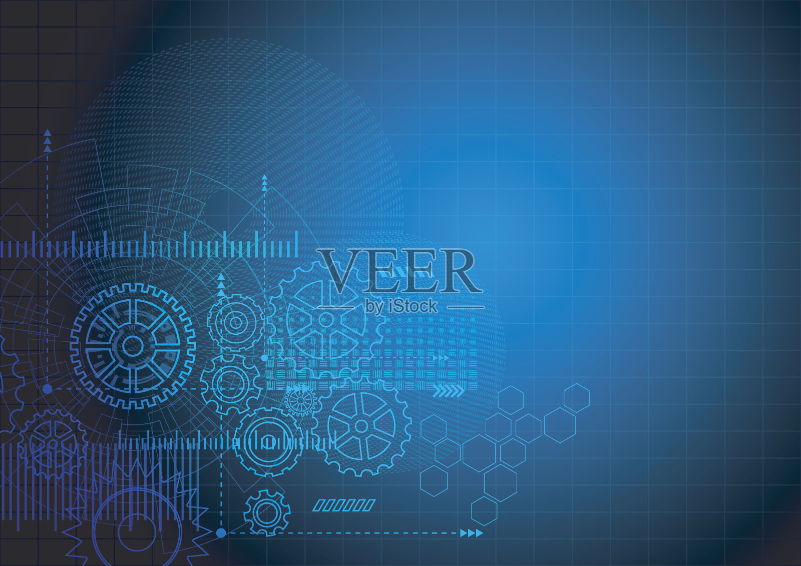 抽象的技术背景插画图片素材