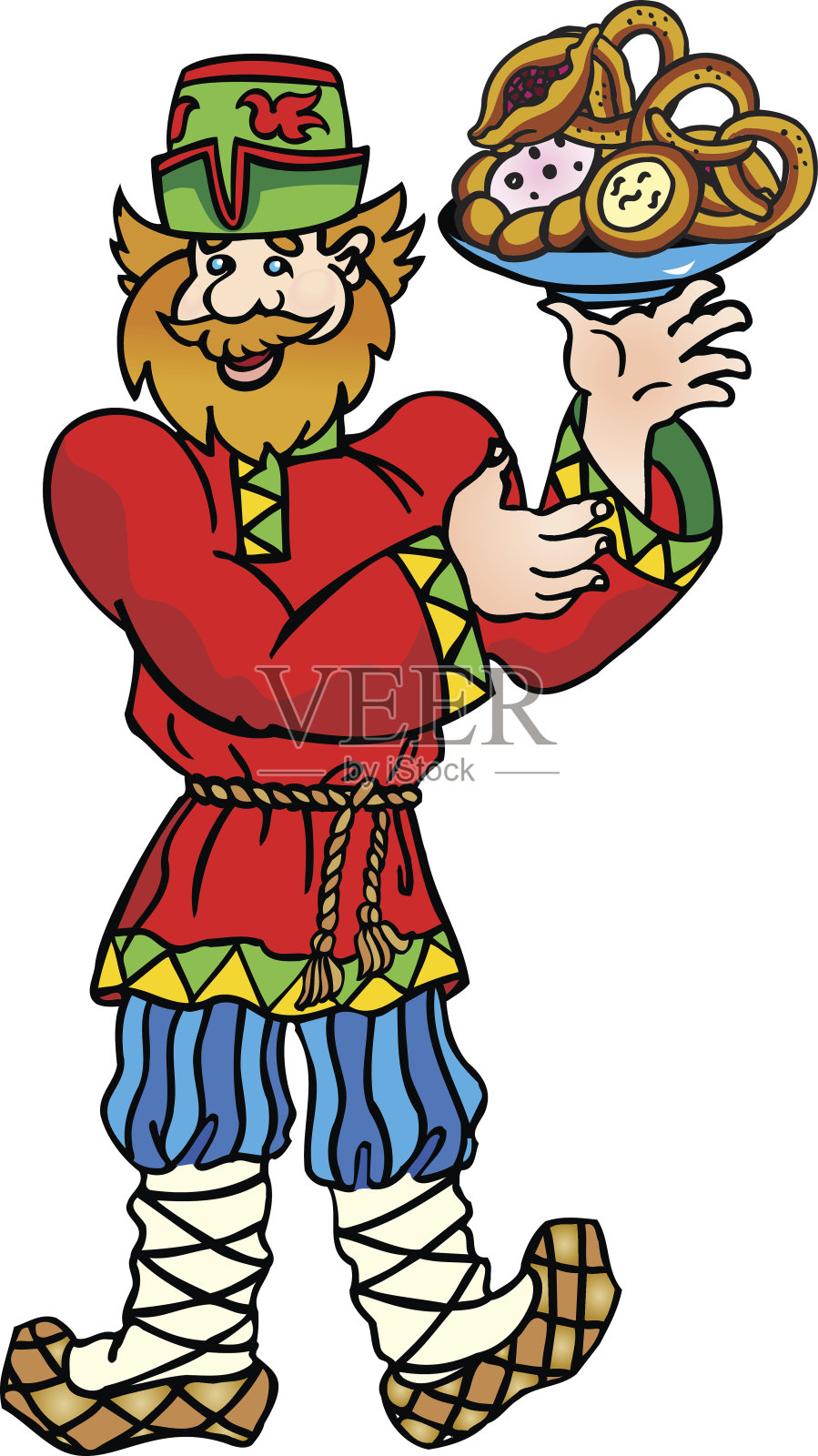 俄罗斯人。插画图片素材