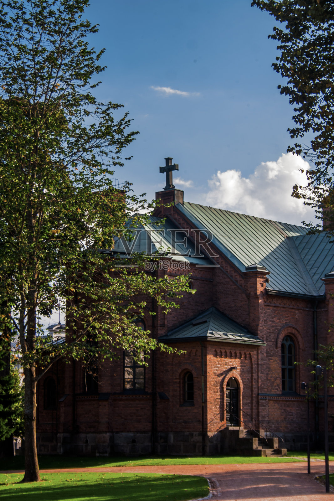 芬兰天主教会照片摄影图片