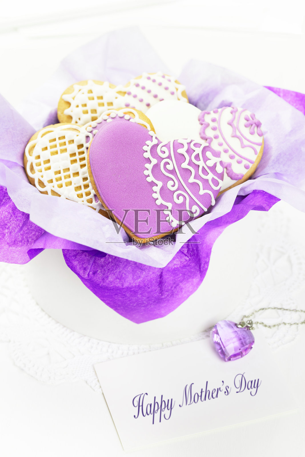 自制的饼干。贺卡的概念。照片摄影图片