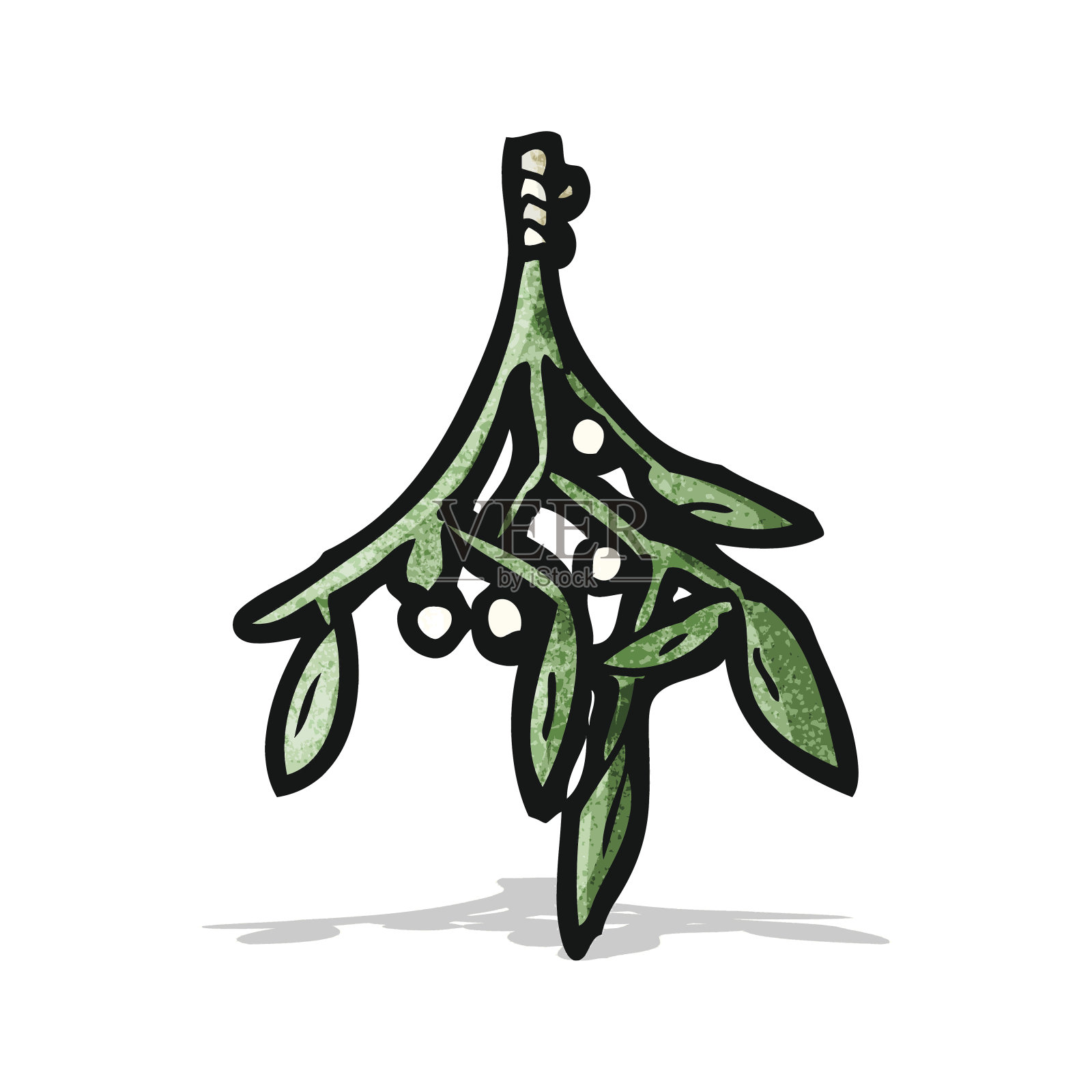 卡通槲寄生插画图片素材