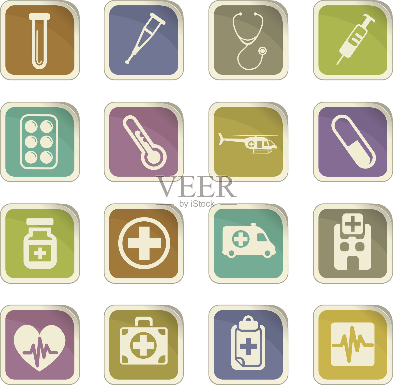 医学图标设置图标素材