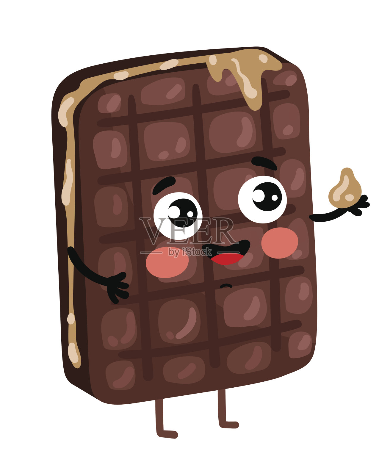 有趣的饼干孤立的卡通人物设计元素图片