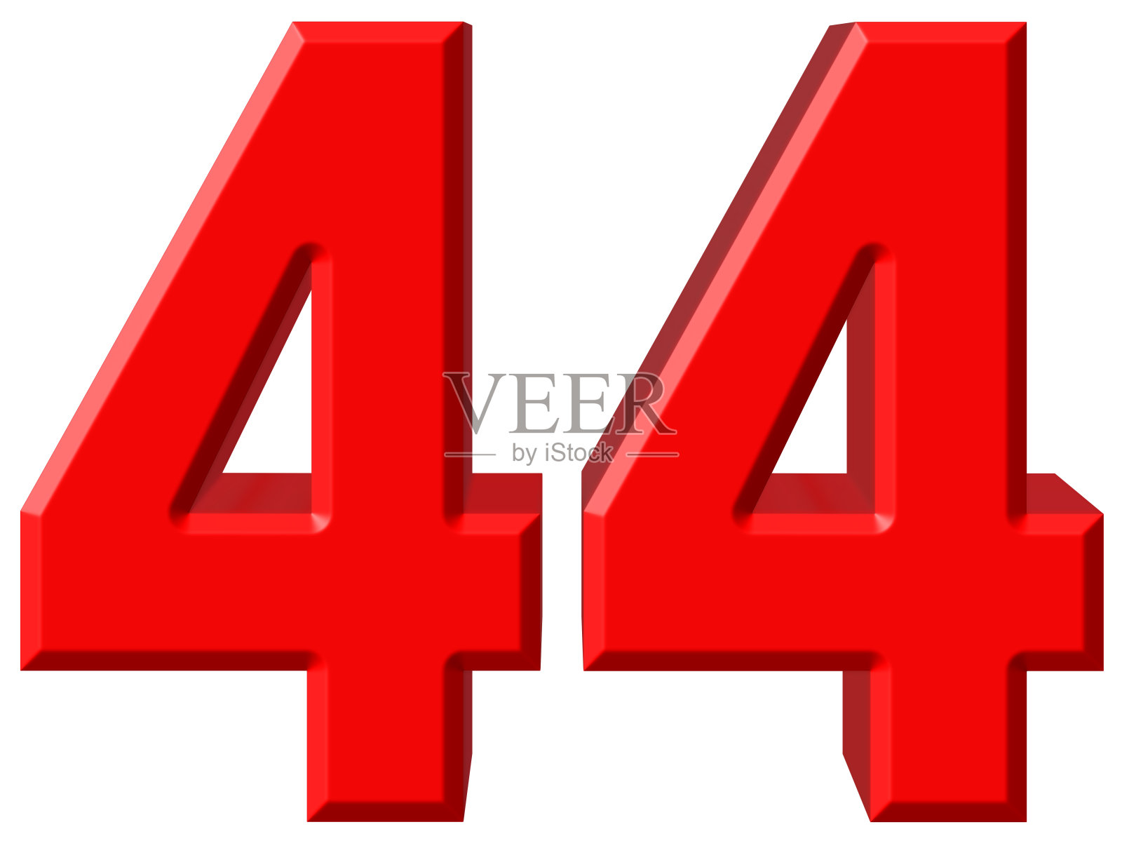 44号，44号，白色背景，3d渲染照片摄影图片