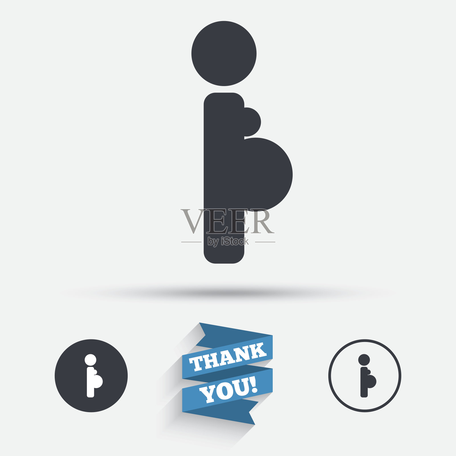 怀孕的标志图标。怀孕的象征。插画图片素材