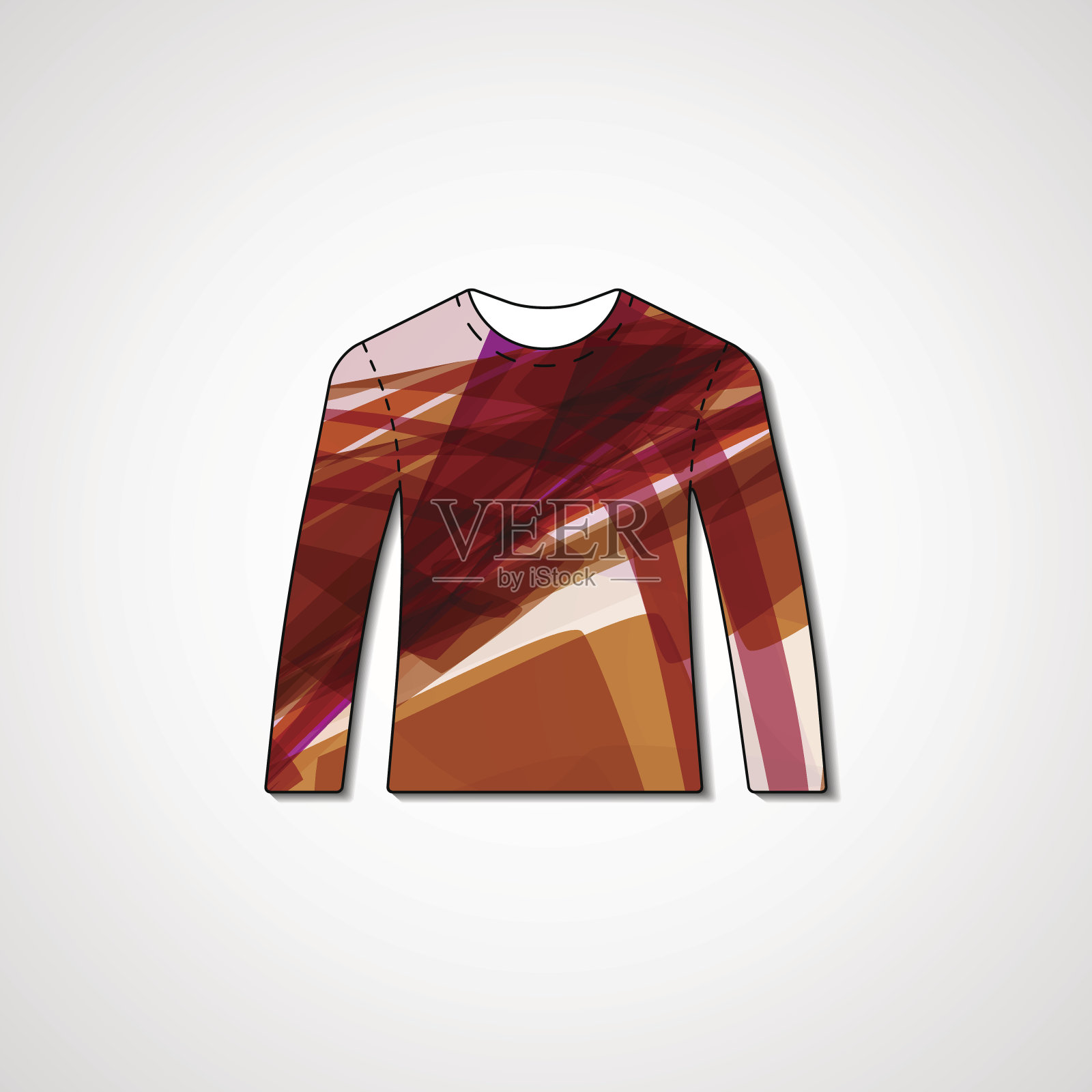 毛衣上的抽象插图插画图片素材