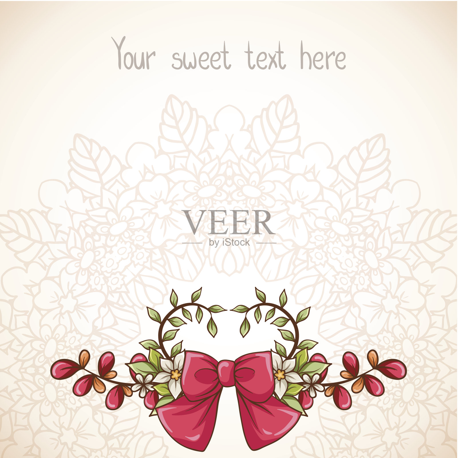 美丽浪漫繁盛的背景。插画图片素材