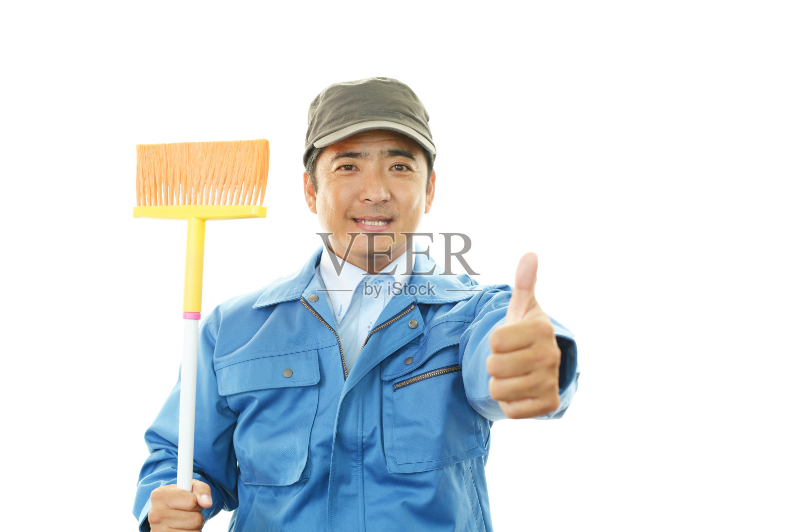 微笑的亚洲看门人照片摄影图片