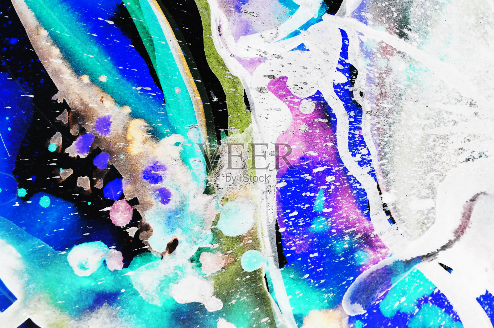 抽象水彩肌理，前卫绘画技法插画图片素材