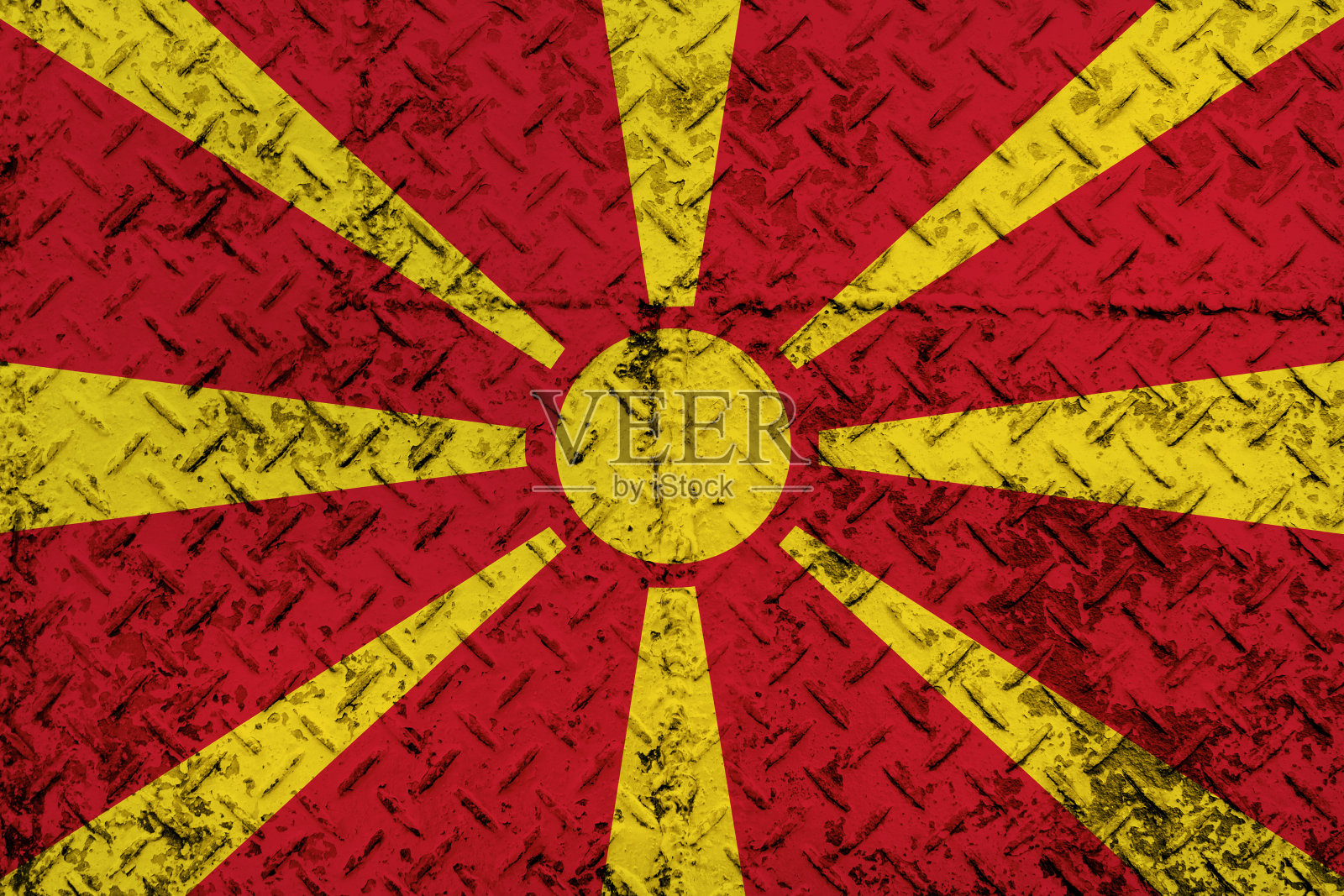 马其顿的垃圾摇滚旗照片摄影图片