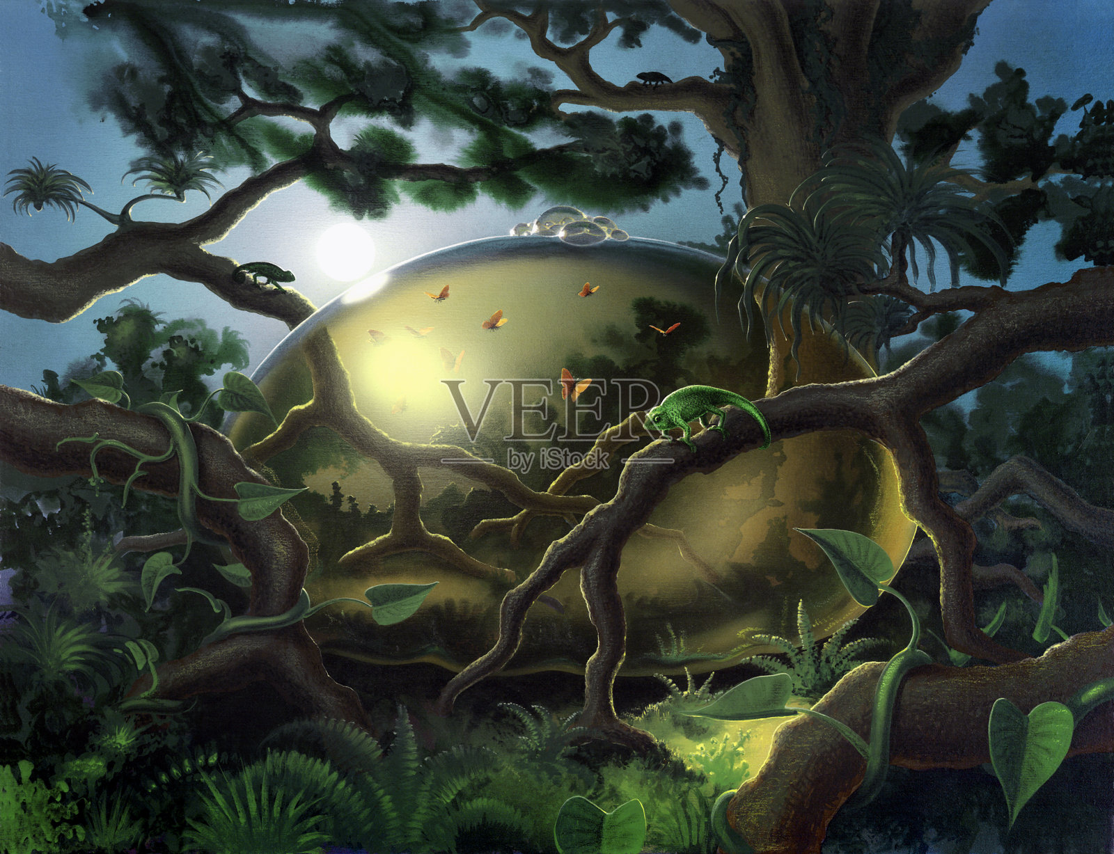 超现实主义的天堂插画图片素材