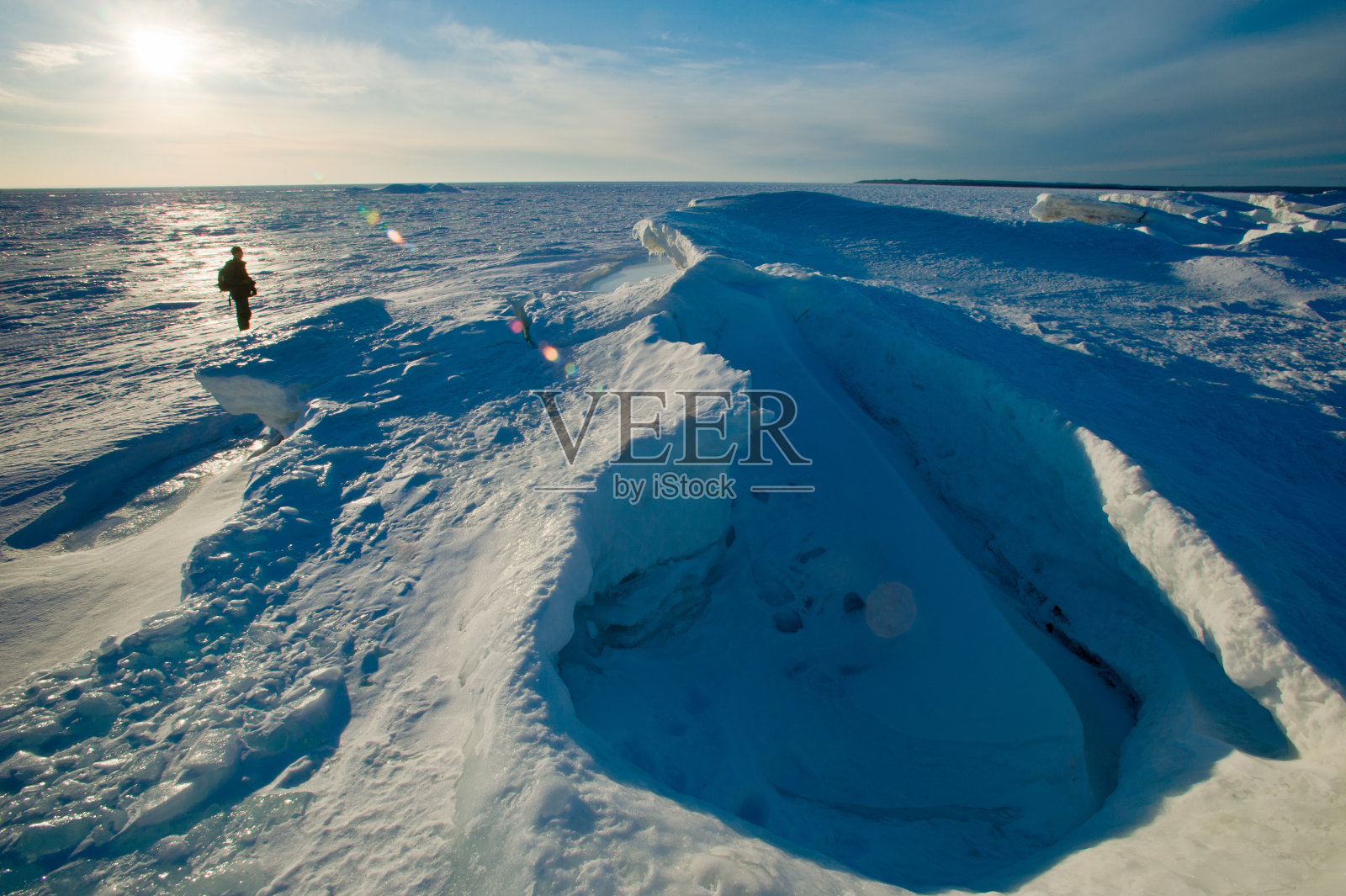 冬天休伦湖照片摄影图片