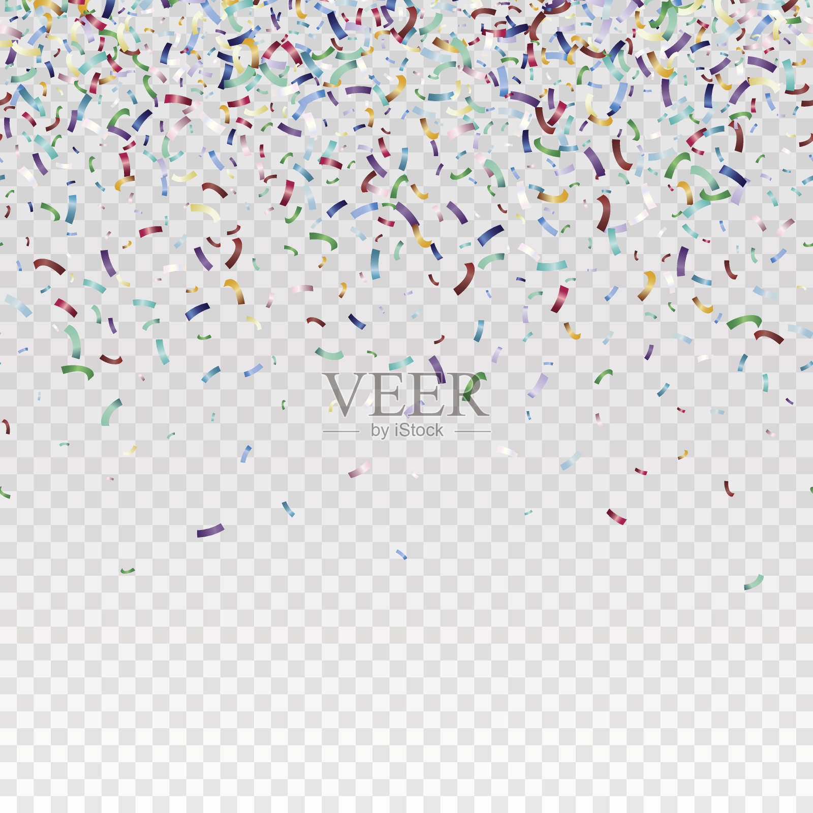 飞舞的圣诞彩纸，周年庆典，快乐生日派对矢量背景插画图片素材