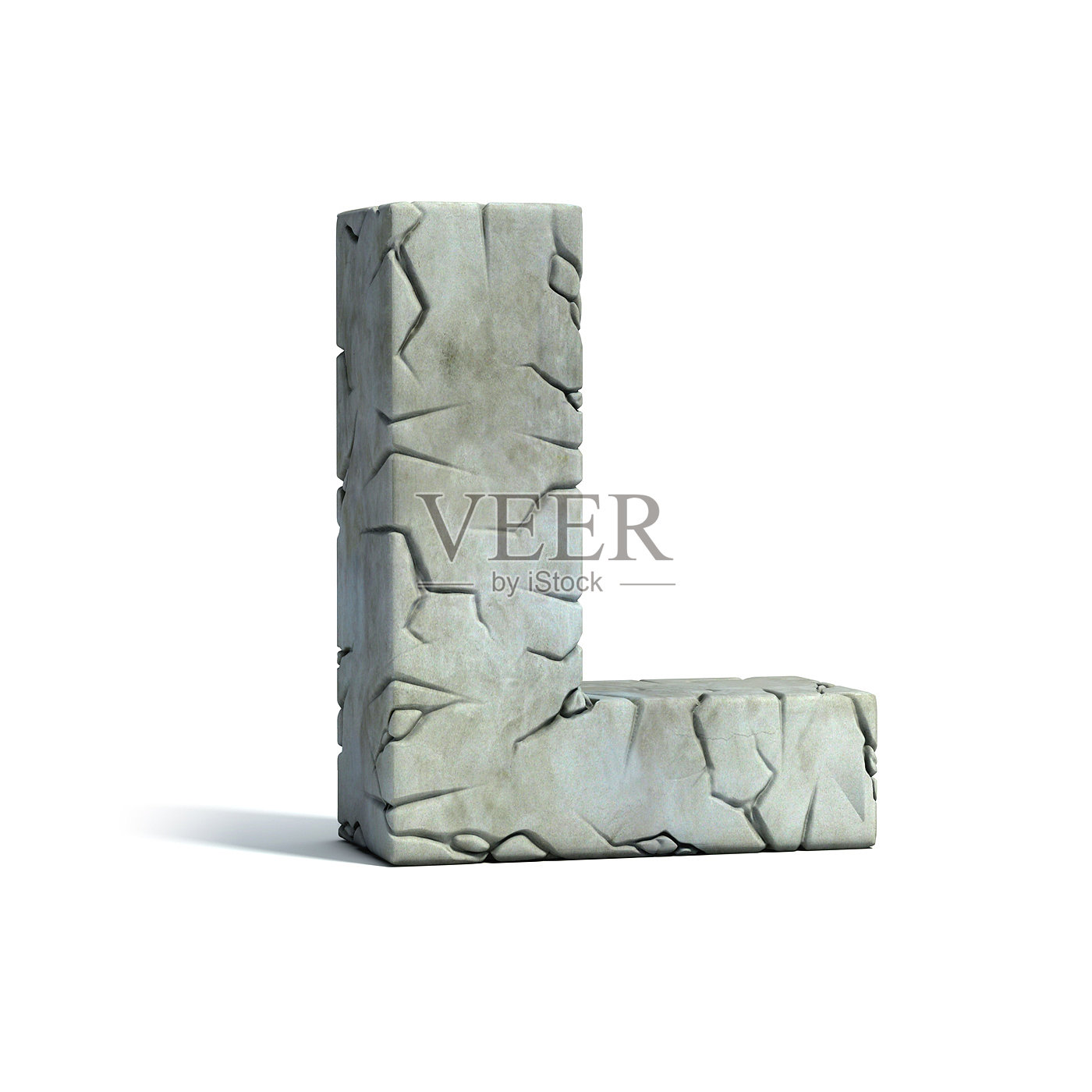 字母L石3d字体照片摄影图片