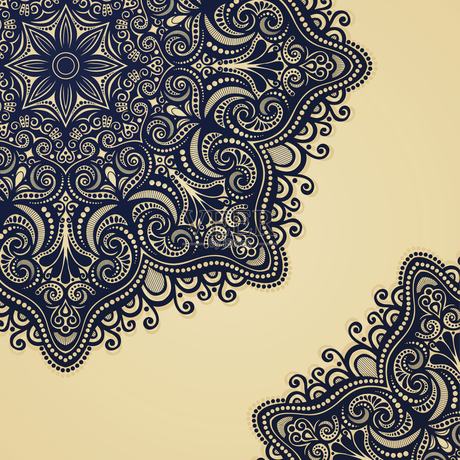 矢量彩色华丽的背景。手绘纹理插画图片素材