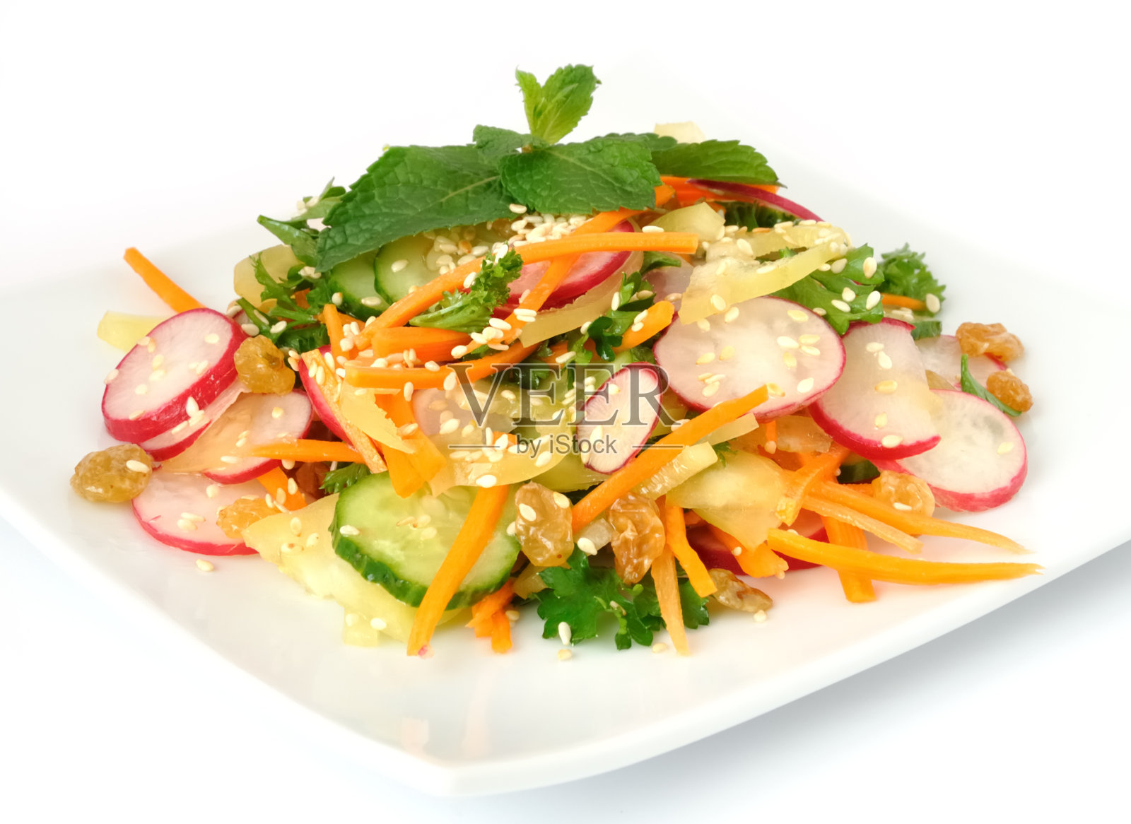 春天沙拉照片摄影图片