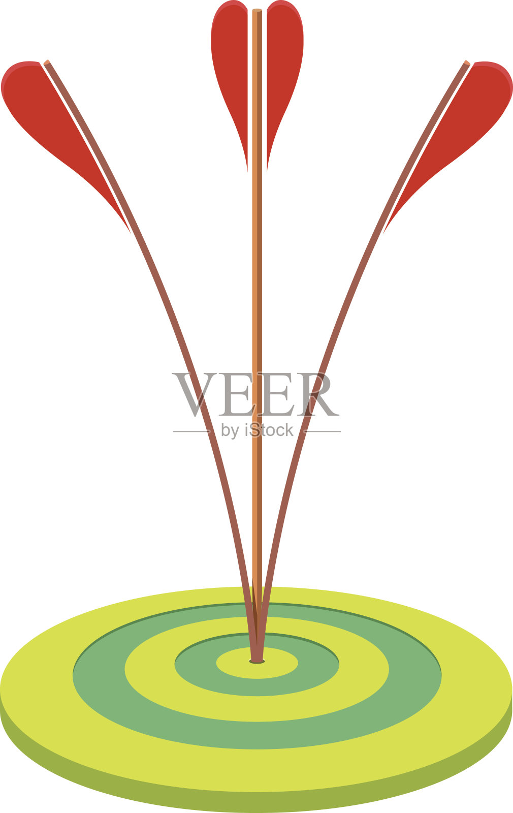目标，靶心，准确性或成功插画图片素材