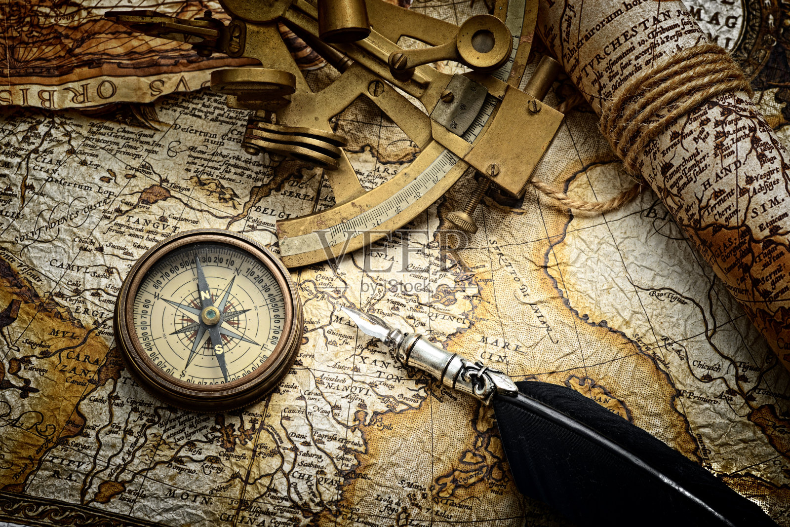 复古海洋静物照片摄影图片