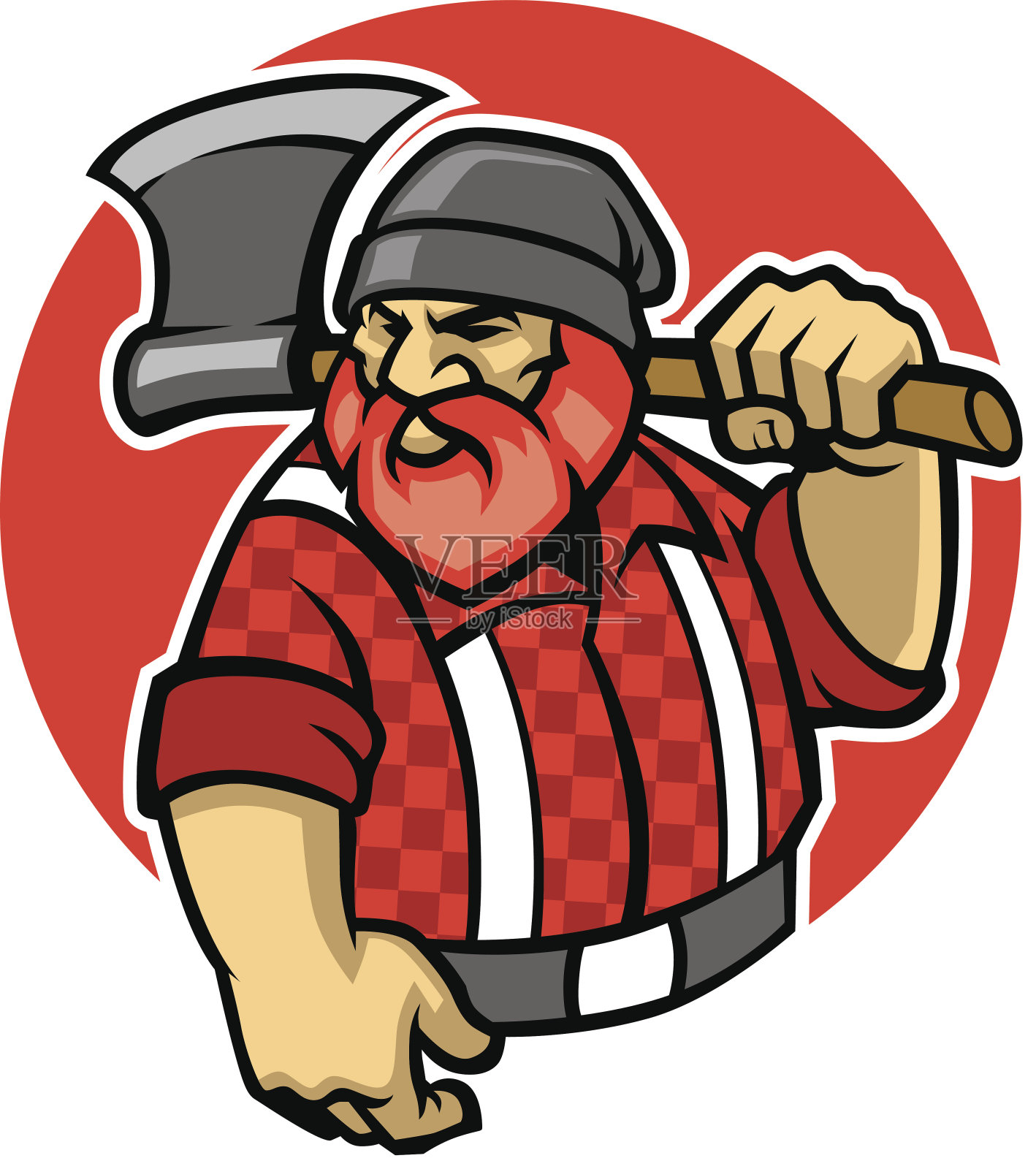 伐木工人的吉祥物插画图片素材