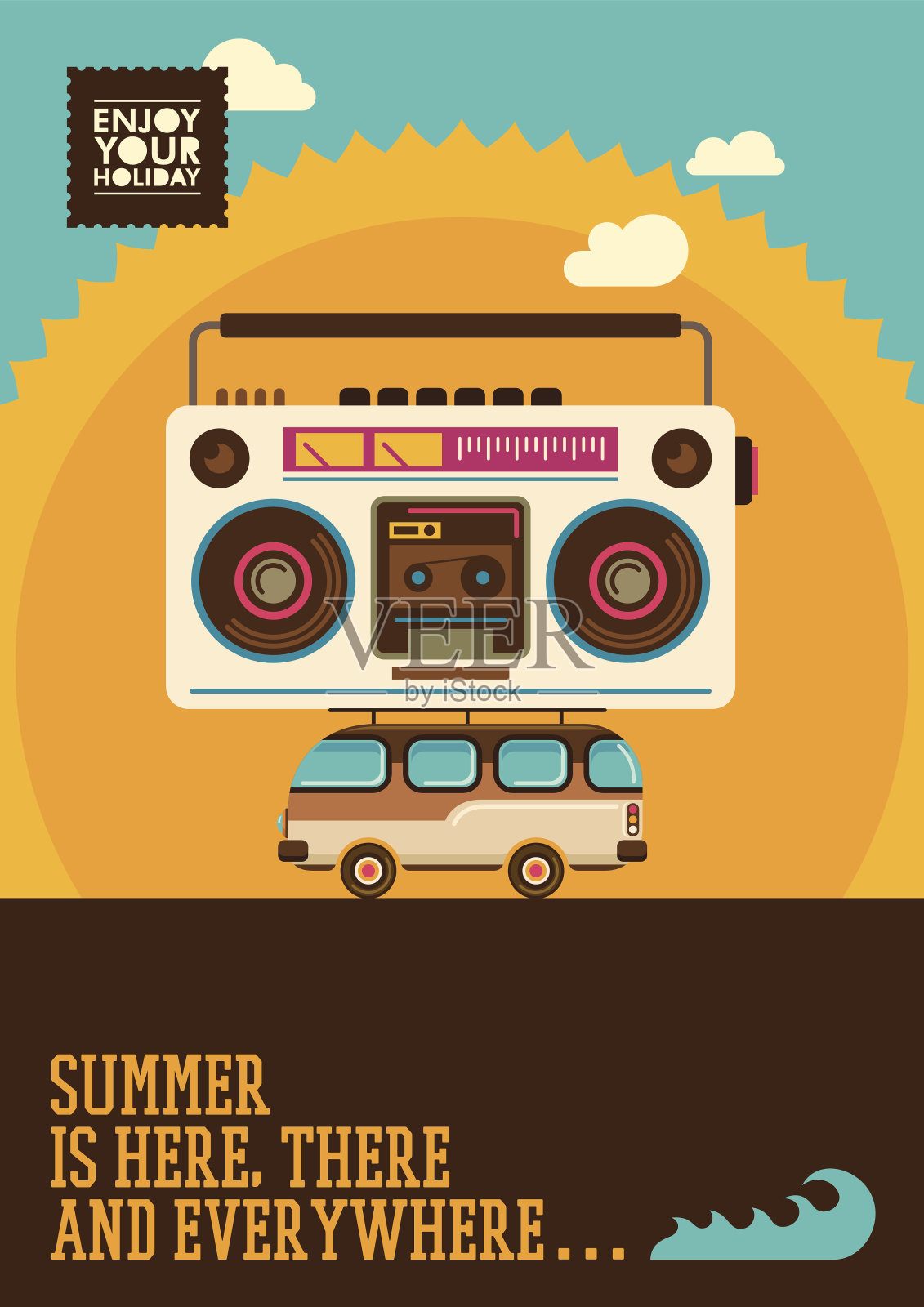 漫画海报。插画图片素材