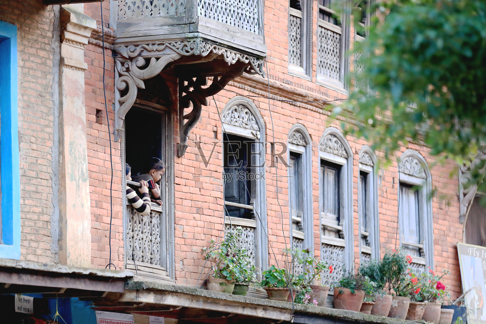 尼瓦风格的建筑。Bandipur-Nepal。0459照片摄影图片