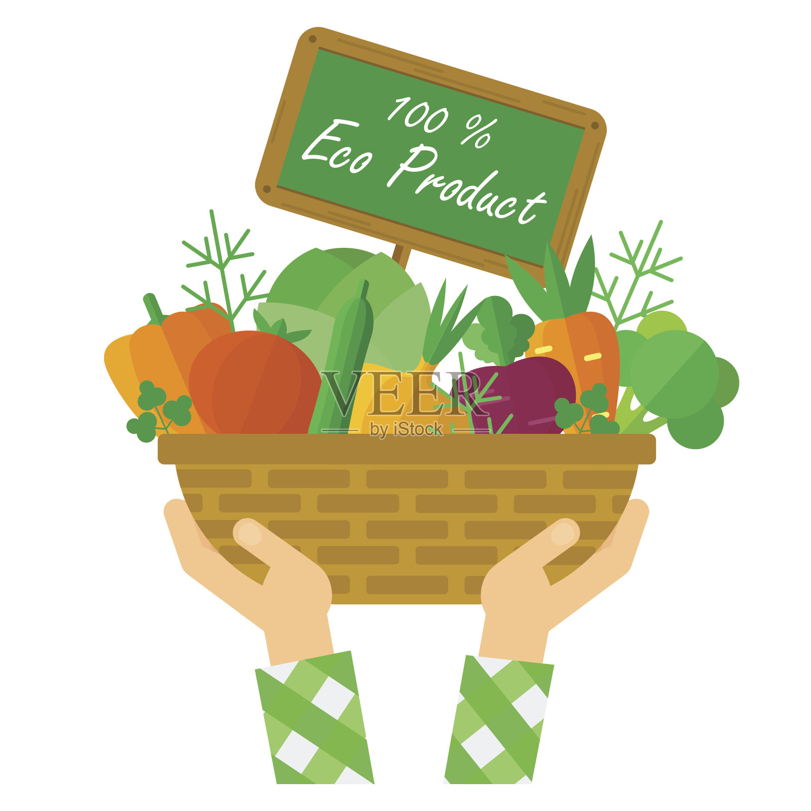 生态农业产品插画图片素材