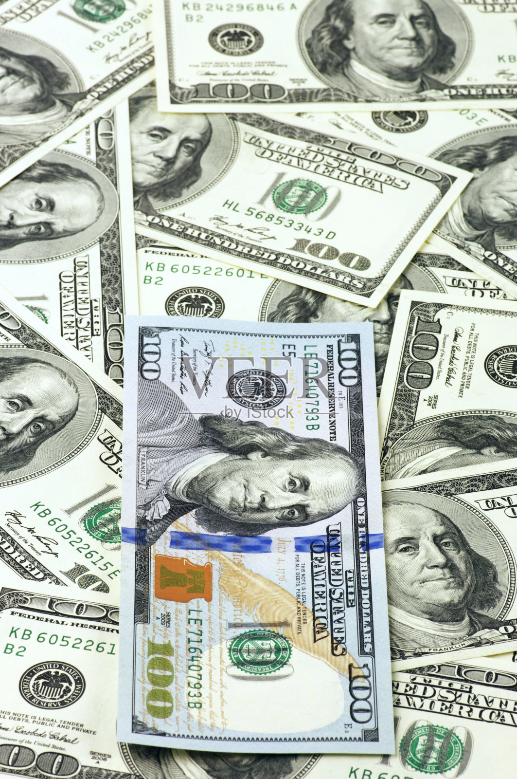 100美元纸币照片摄影图片