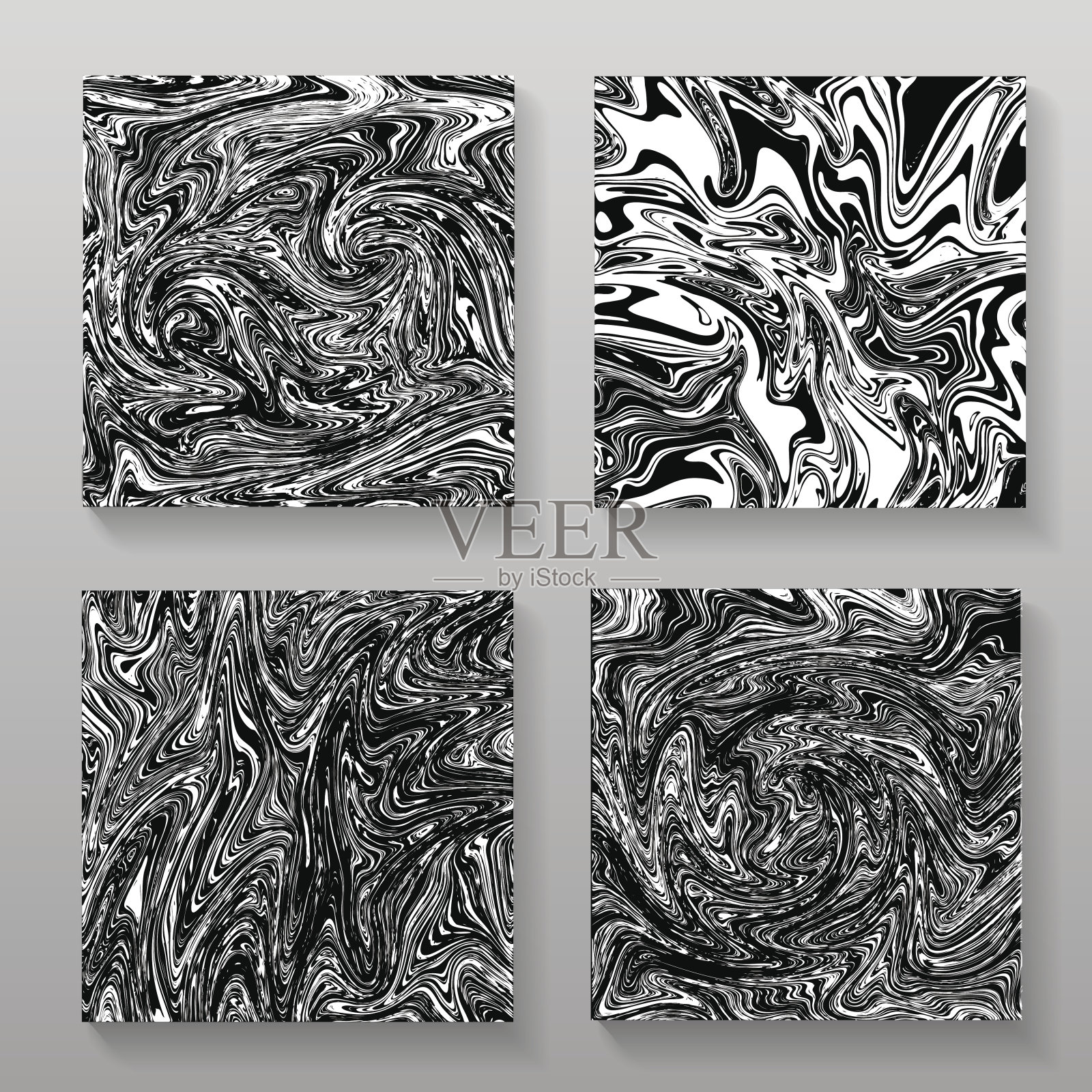 模糊的单色纹理装饰。抽象污点背景矢量设计。插画图片素材