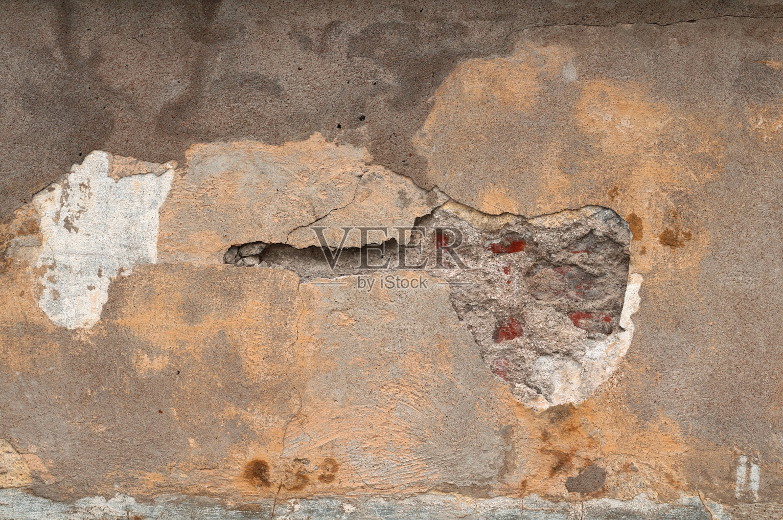 旧的黄色灰泥墙的纹理照片摄影图片