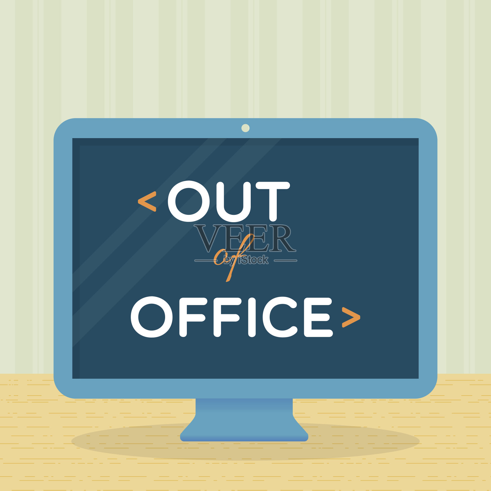 离开办公室插画图片素材