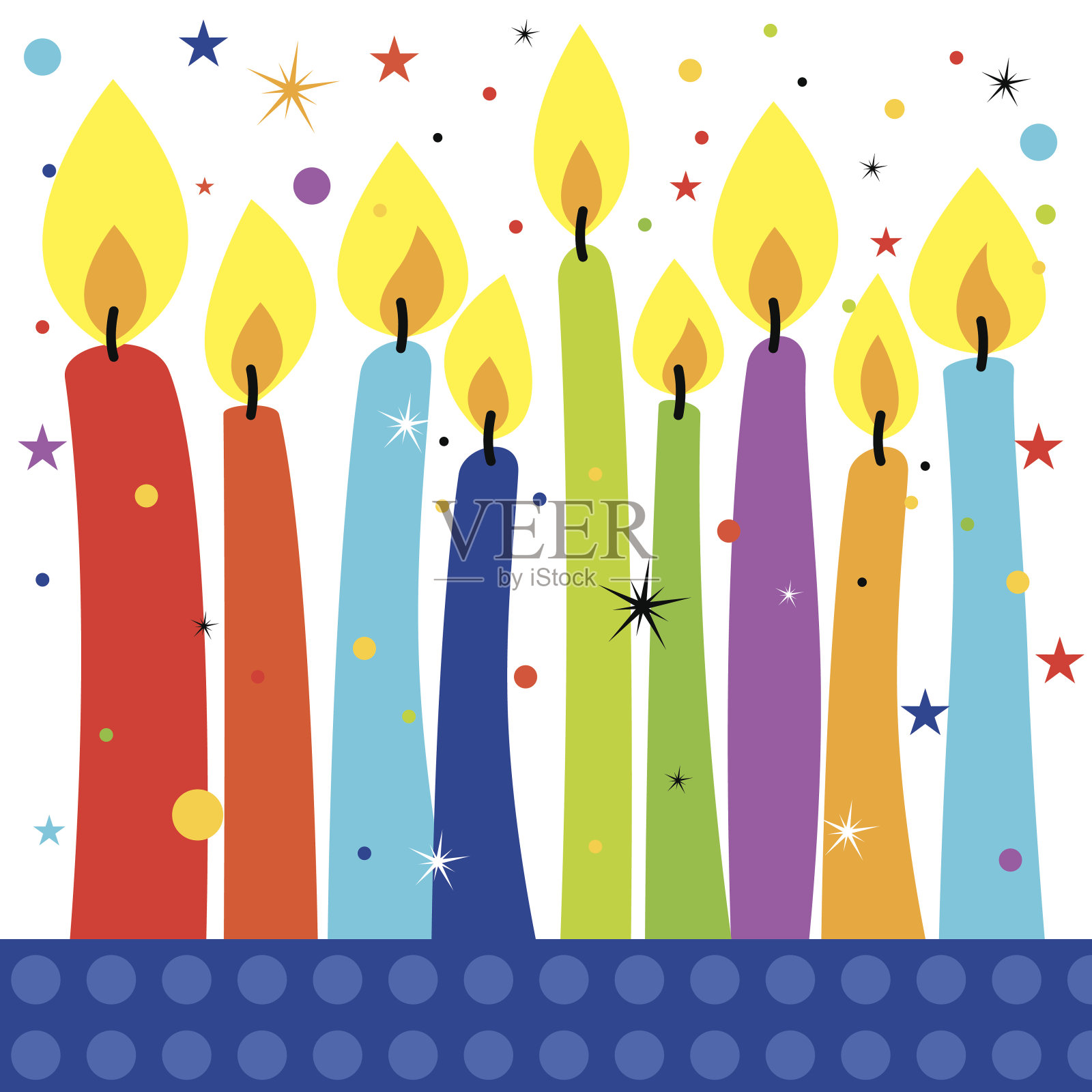 贺卡-蜡烛设计插画插画图片素材