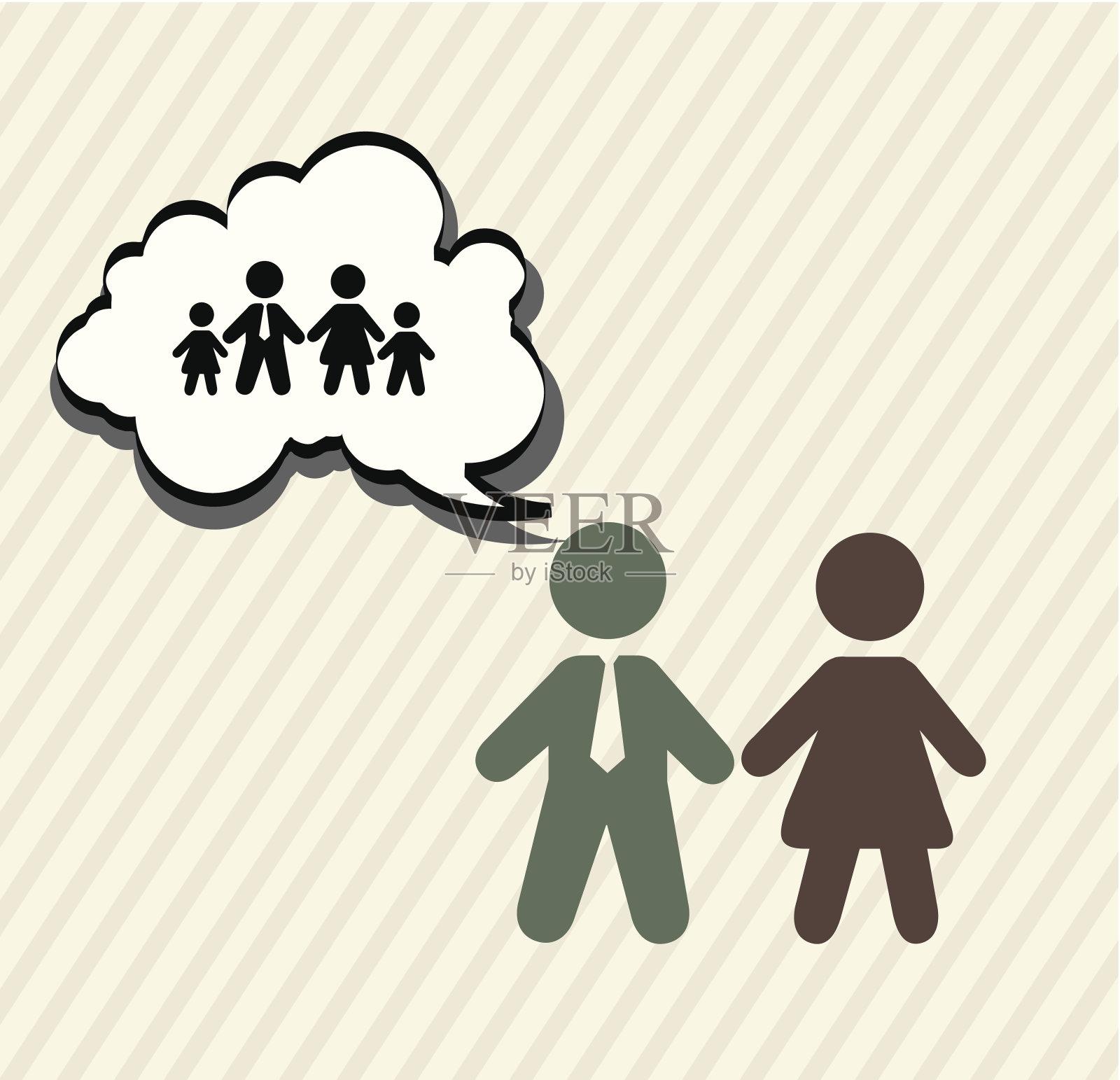 计划生育插画图片素材