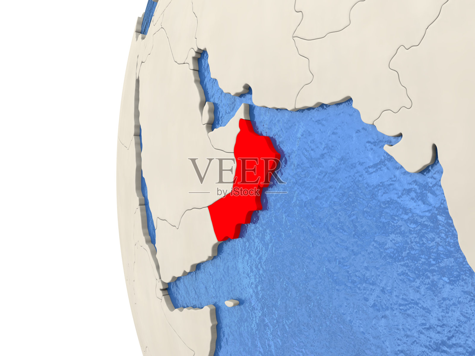 三维地球上的阿曼照片摄影图片