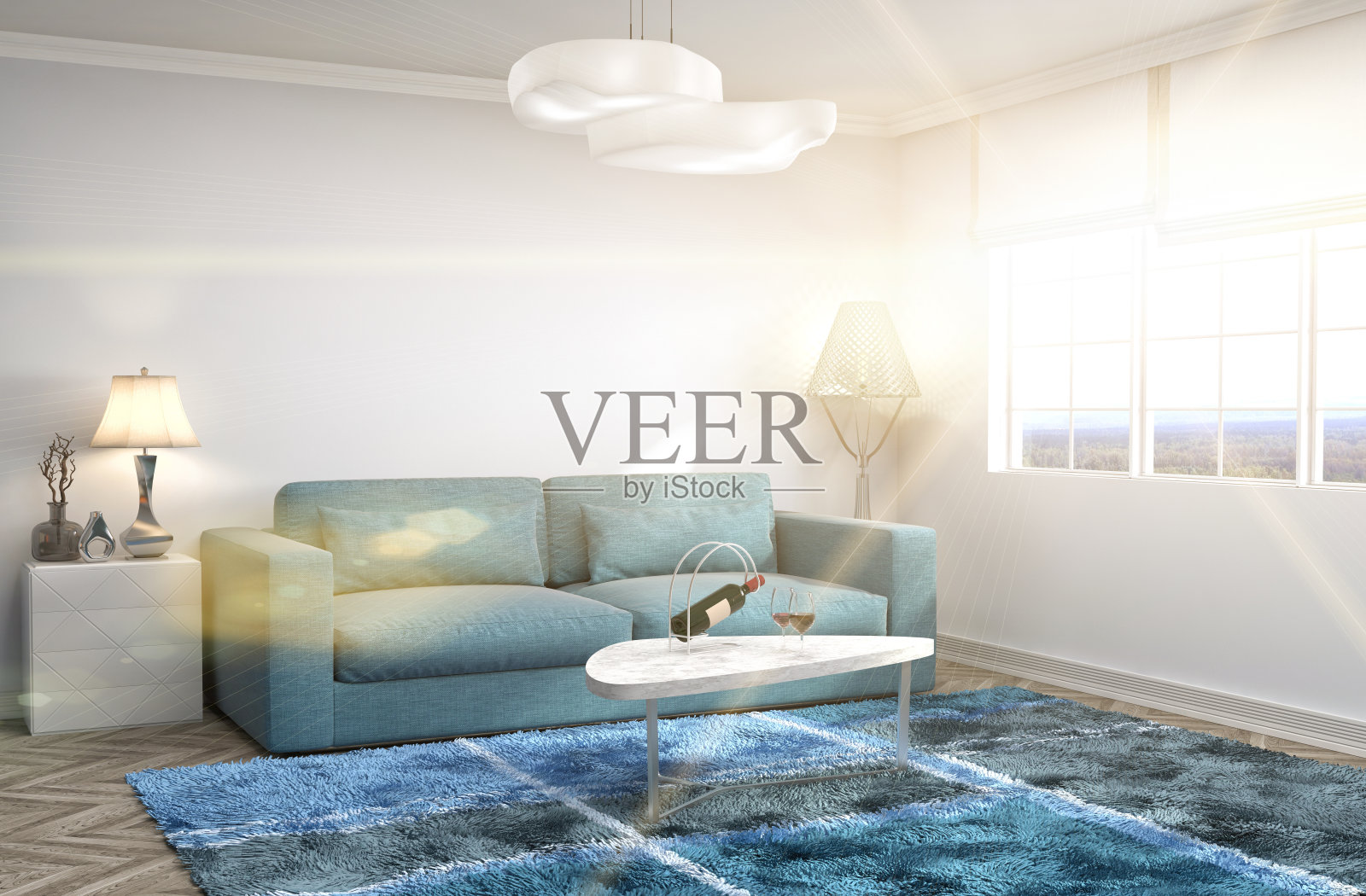 室内用沙发。3 d illustration照片摄影图片