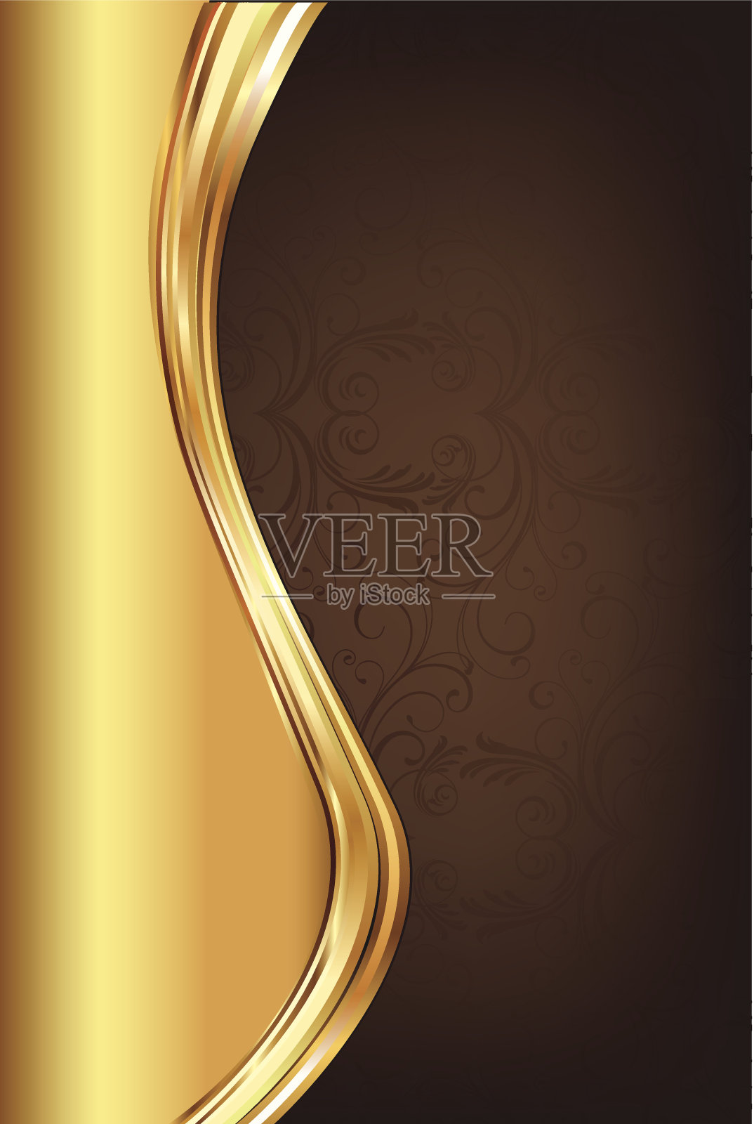 金棕色背景印刷插画图片素材