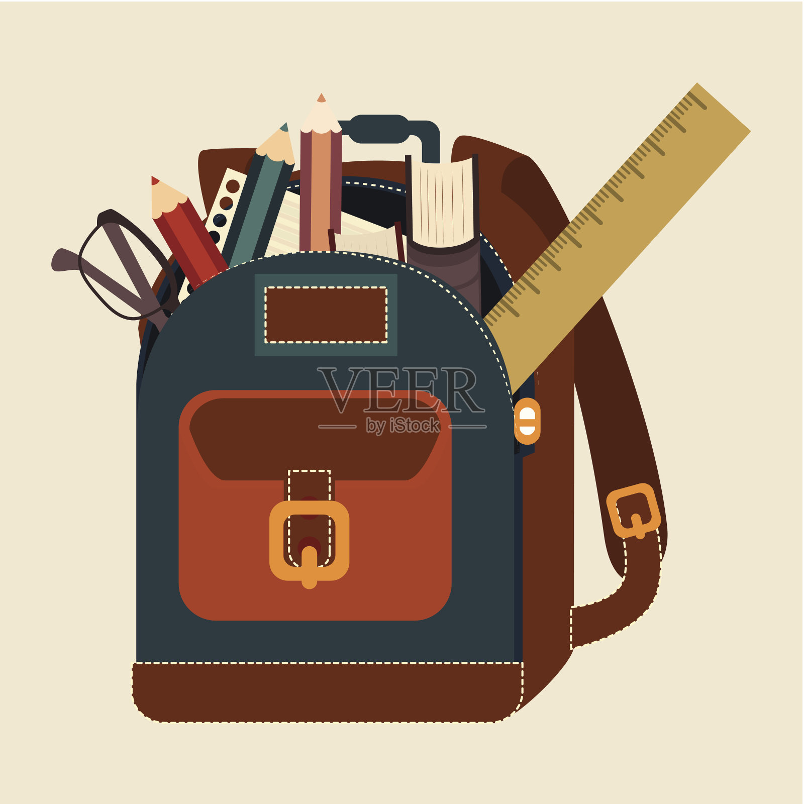 回到学校设计插画图片素材