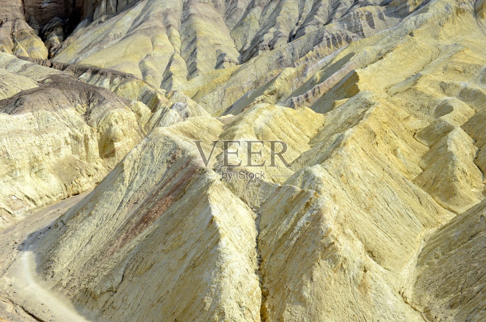 Badlands沙漠景观，死亡谷国家公园照片摄影图片