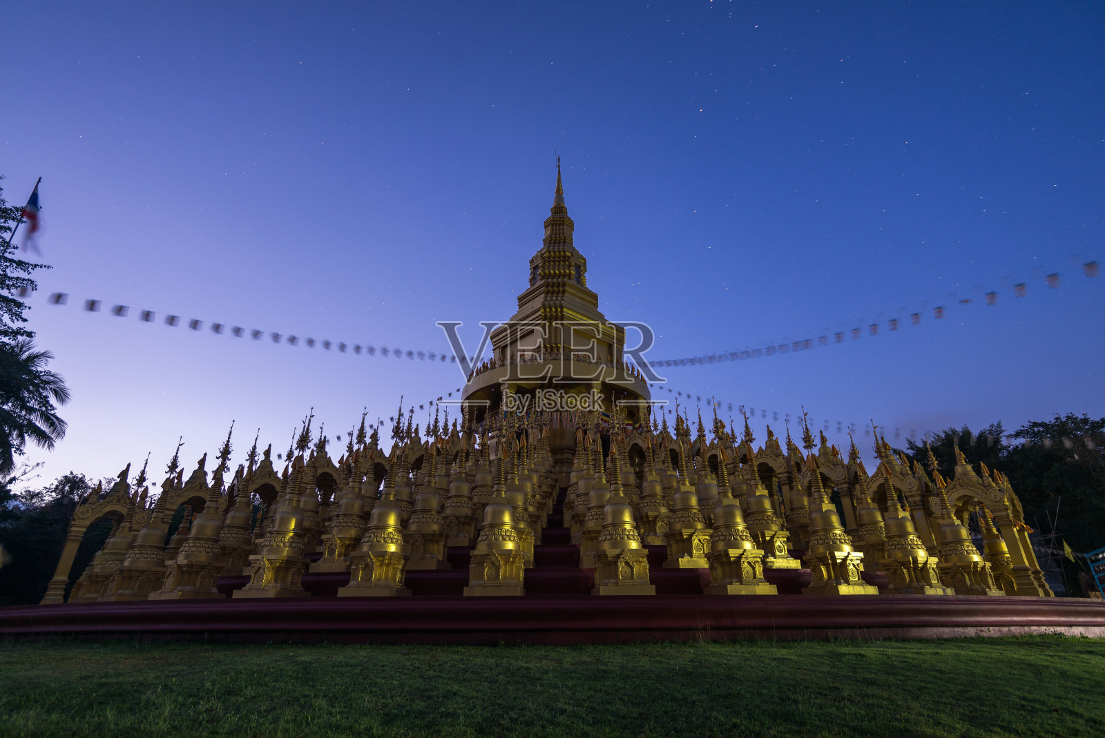 泰国萨拉布里的Wat Pa Sawang Bun Temple, Saraburi。照片摄影图片