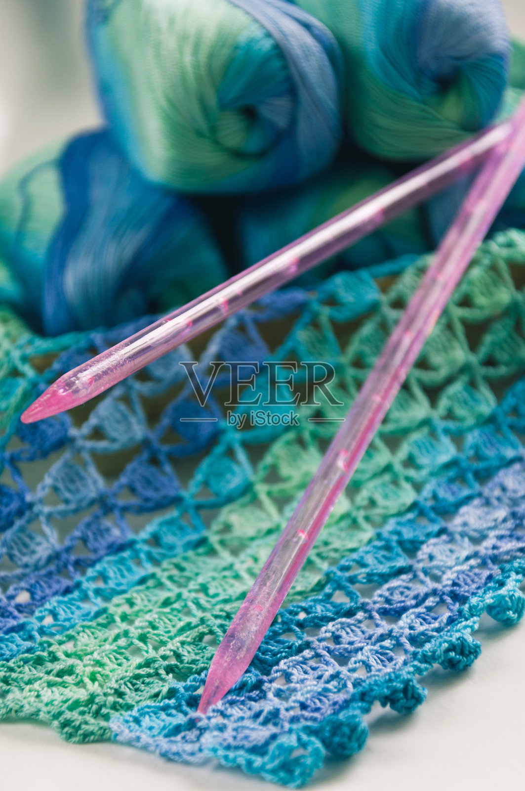 用蓝色和绿色调编织照片摄影图片